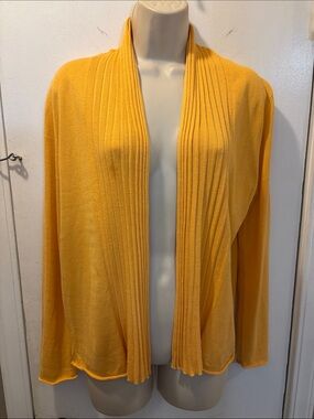 Jennifer T. Knit Couture Lightweight Silk Cotton Open‑Front Cardigan S 26‑4 58
